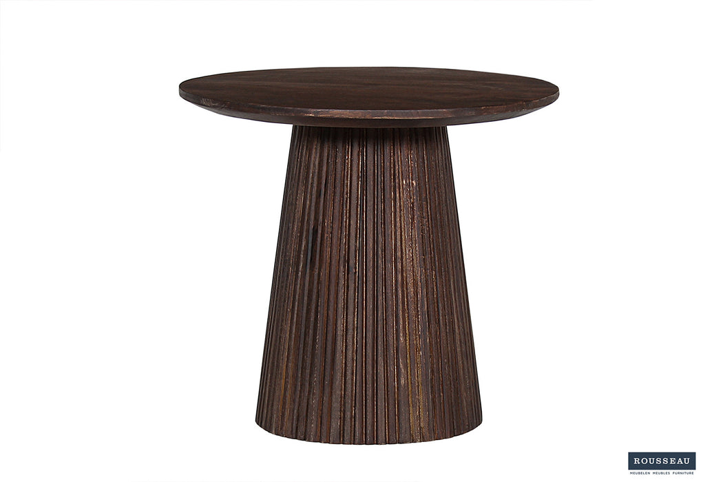 Salontafel 'Miguel' 50 cm Rond Mango hout Donkerbruin (2c)