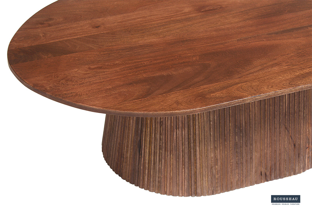 Salontafel 'Miguel' 120 cm Ovaal Mango hout Lichtbruin (2c)