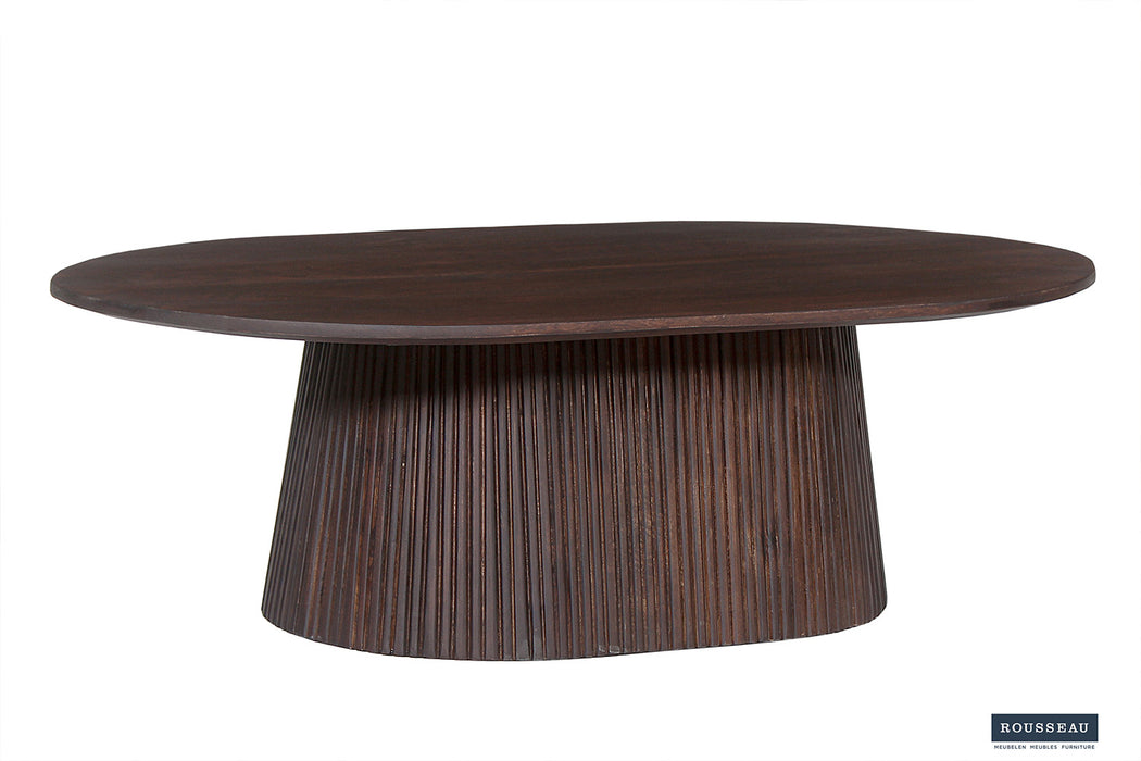 Salontafel 'Miguel' 120 cm Ovaal Mango hout Donkerbruin (2c)