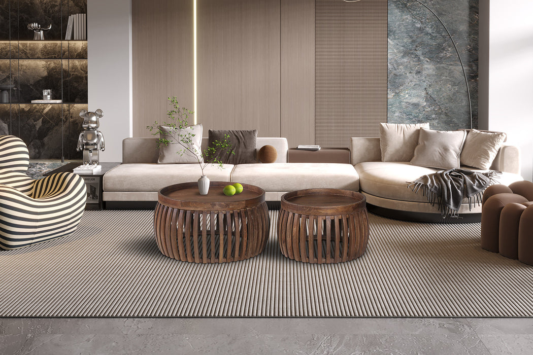 Salontafel 'Corry' 2-delige set Mango hout Lichtbruin (1c)