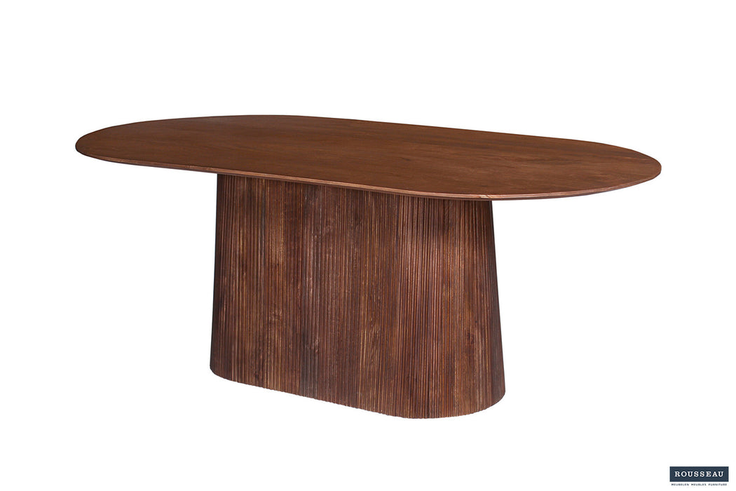 Tafel 'Miguel' 200 cm Ovaal Mango hout Lichtbruin (2c)