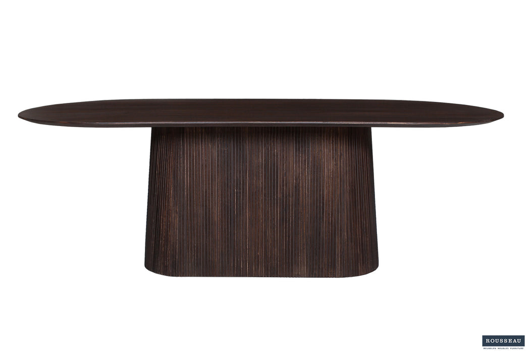 Tafel 'Miguel' 230 cm Ovaal Mango hout Donkerbruin (2c)