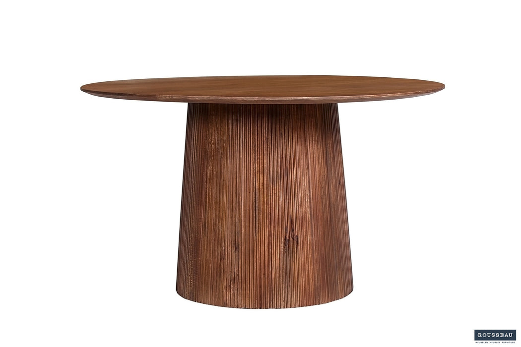 Tafel 'Miguel' 130 cm Rond Mango hout Lichtbruin (2c)