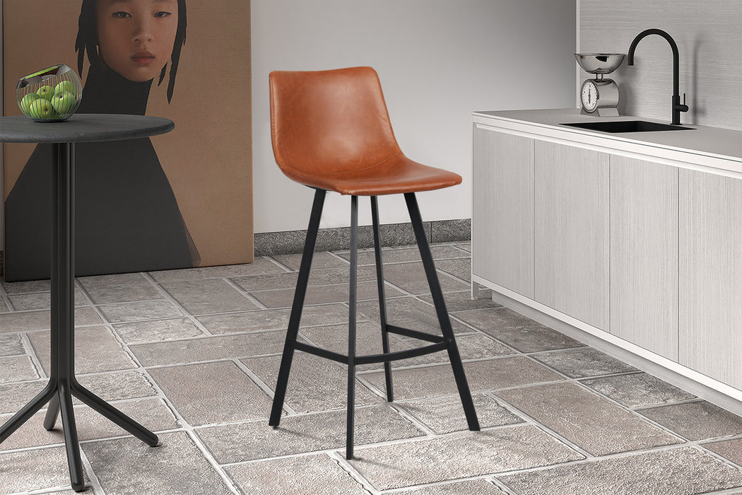 Barstoel 'Ozan' PU Cognac (2 per doos)