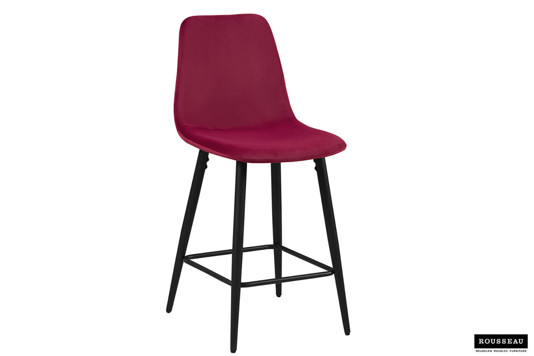 Counterstoel 'Boy' Fluweel Bordeaux (2 per doos)