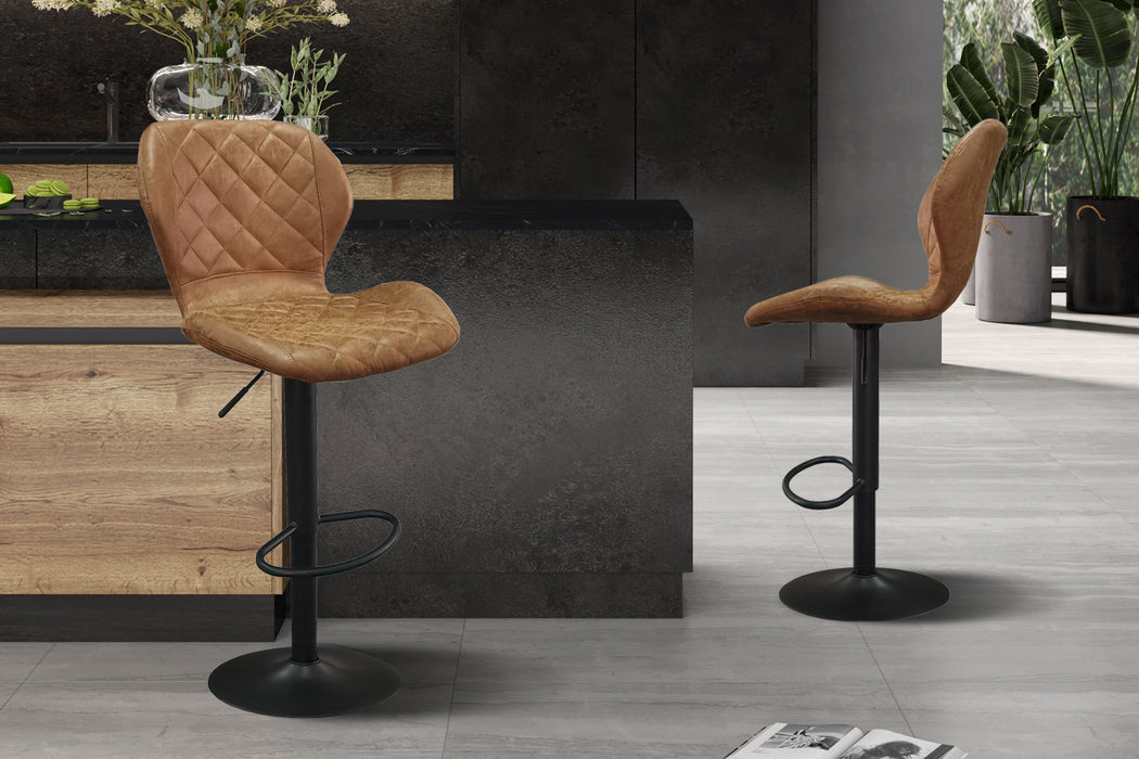 Barstoel 'Malaga' PU Ote Topper 02 Cognac (2 per doos)