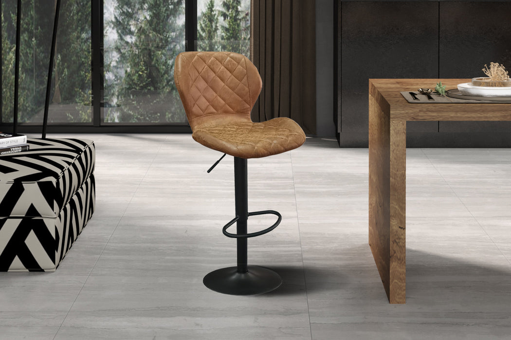 Barstoel 'Malaga' PU Ote Topper 02 Cognac (2 per doos)