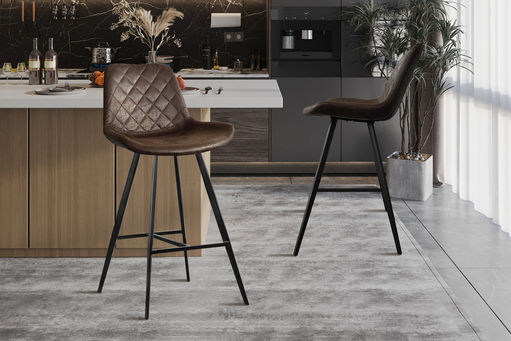 Barstoel 'Palmas' PU Ote Topper 05 Donkerbruin (2 per doos)