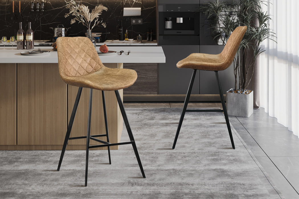 Barstoel 'Palmas' PU Ote Topper 02 Cognac (2 per doos)