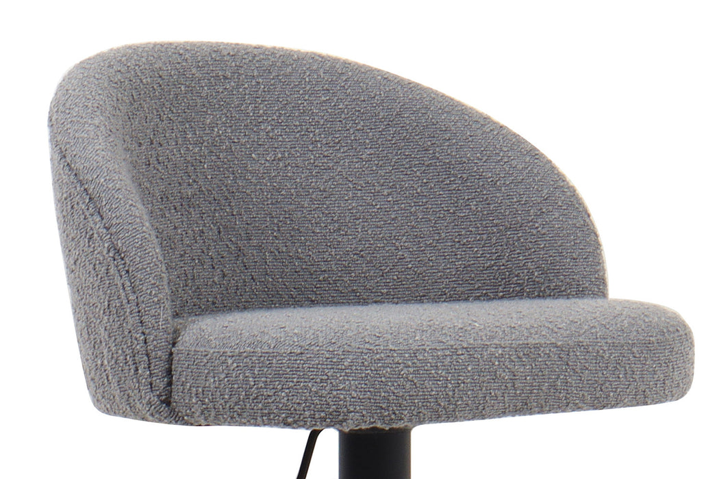 Barstoel 'Arda' Bouclé Lichtgrijs (2 per doos)