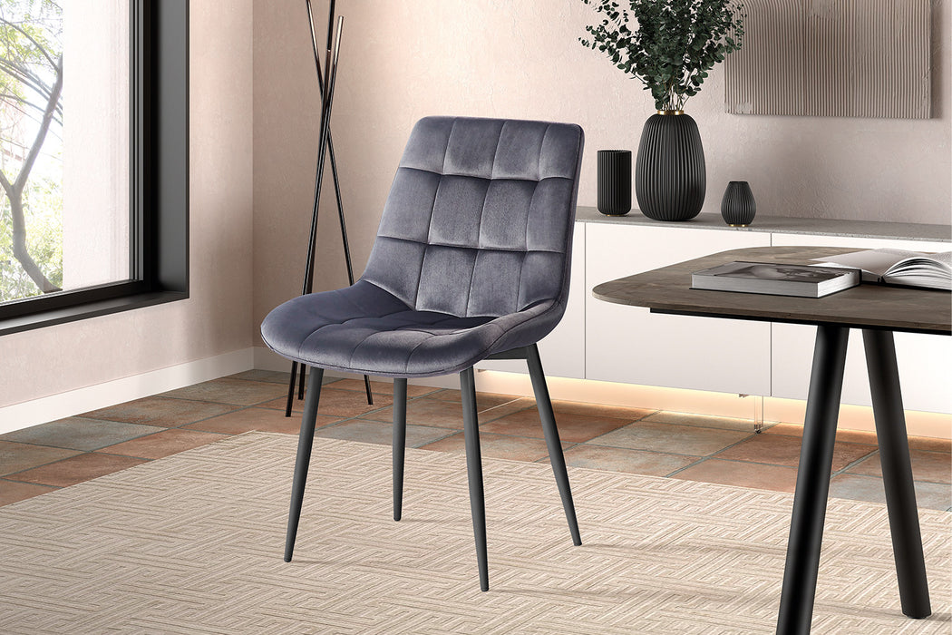 Stoel 'Juta' Fluweel Taupe (2 per doos)