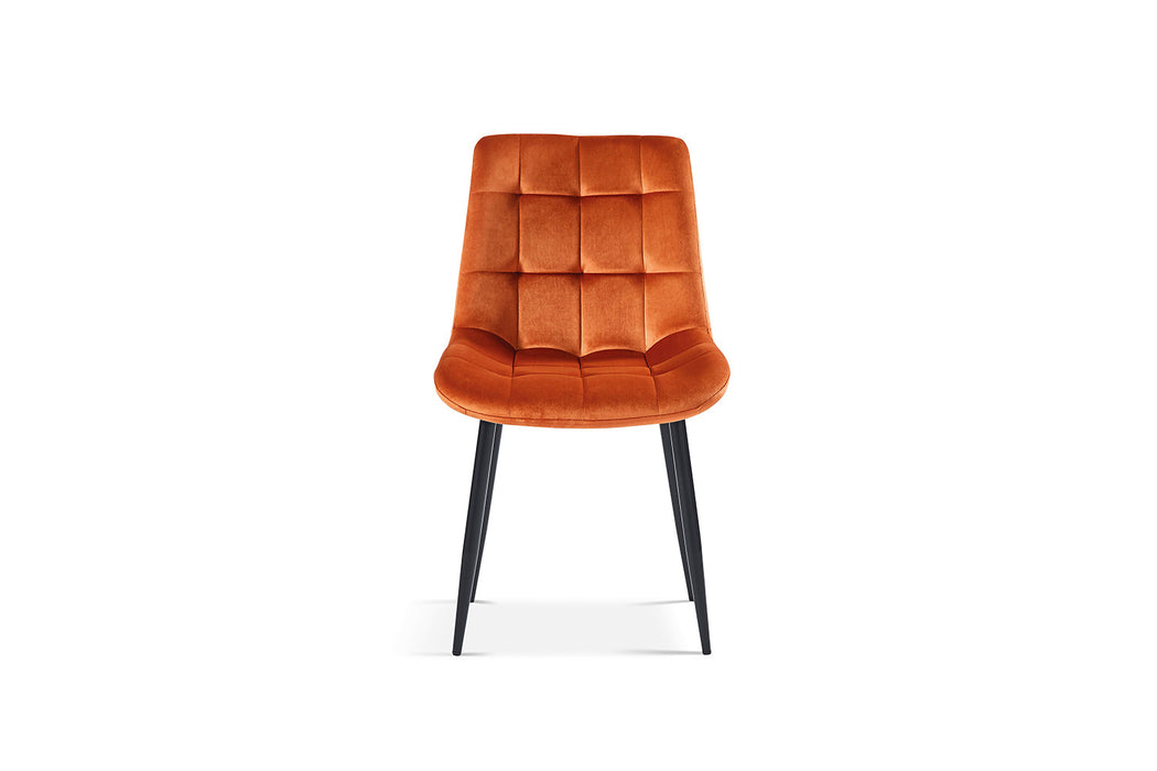 Stoel 'Juta' Fluweel Oranje (2 per doos)