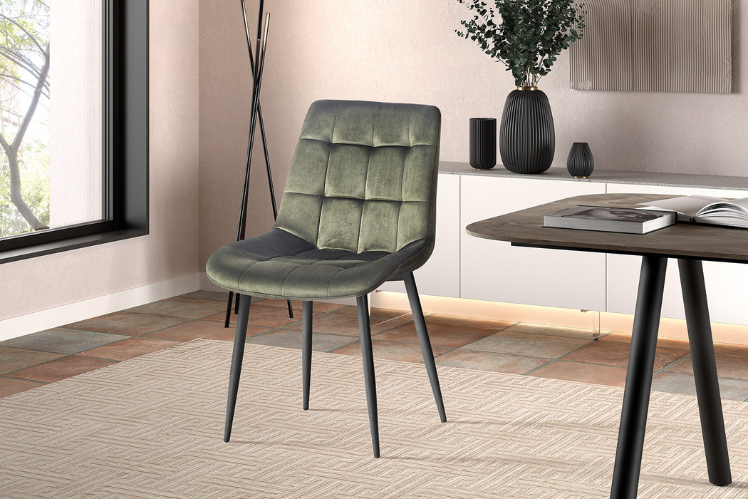 Stoel 'Juta' Fluweel Groen (2 per doos)