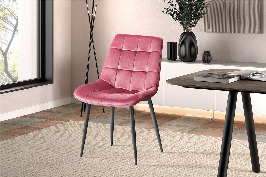 Stoel 'Juta' Fluweel Roze (2 per doos)
