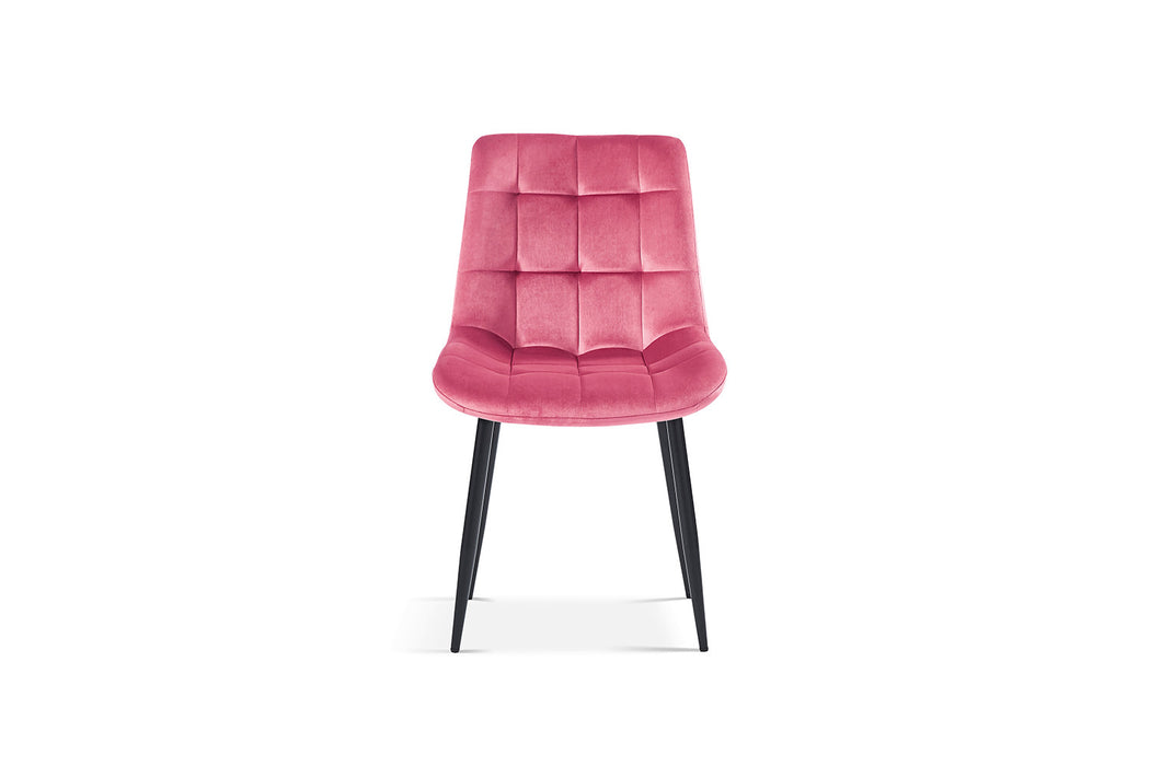Stoel 'Juta' Fluweel Roze (2 per doos)