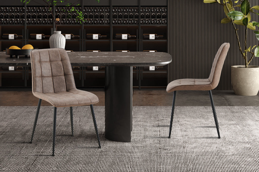 Set van 4 stoelen 'Furas' Vintage PU Bruin (1c)