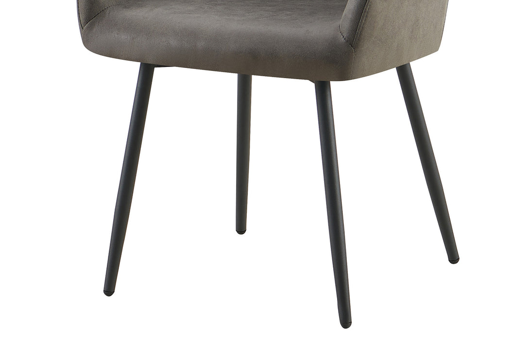 Stoel 'Peron' Micro fiber PU Grijs (2 per doos)