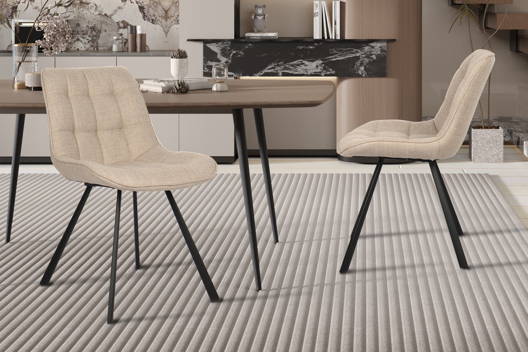 Stoel 'Ariba' Stof Ote Montego 178 Beige/Lichtgrijs (2 per doos)