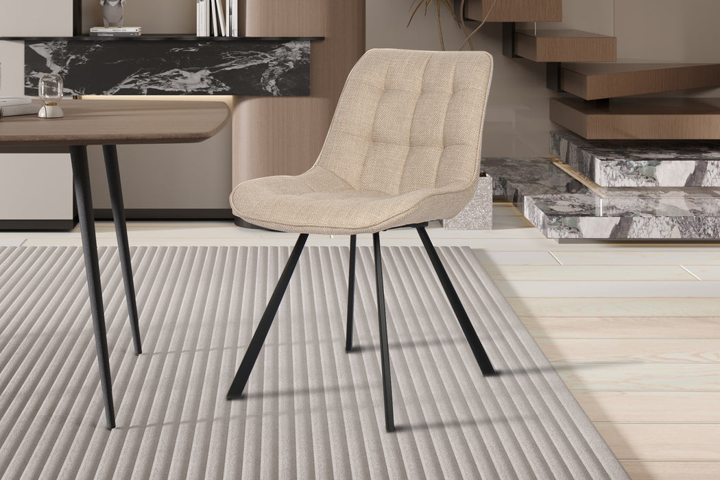 Stoel 'Ariba' Stof Ote Montego 178 Beige/Lichtgrijs (2 per doos)