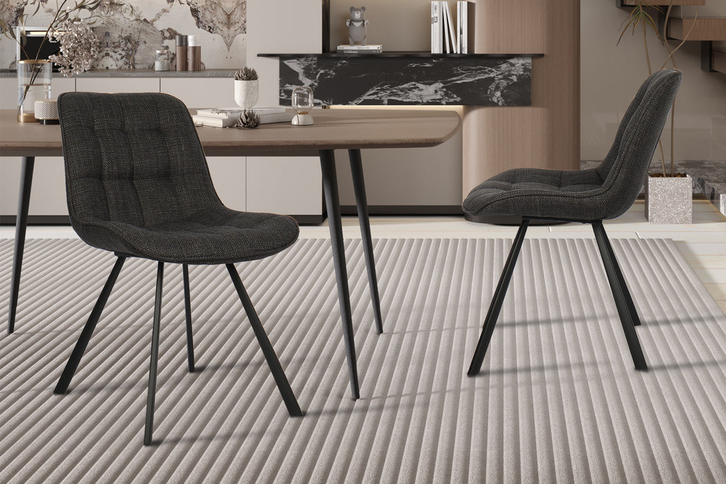 Stoel 'Ariba' Stof Ote Montego 460 Donkergrijs (2 per doos)