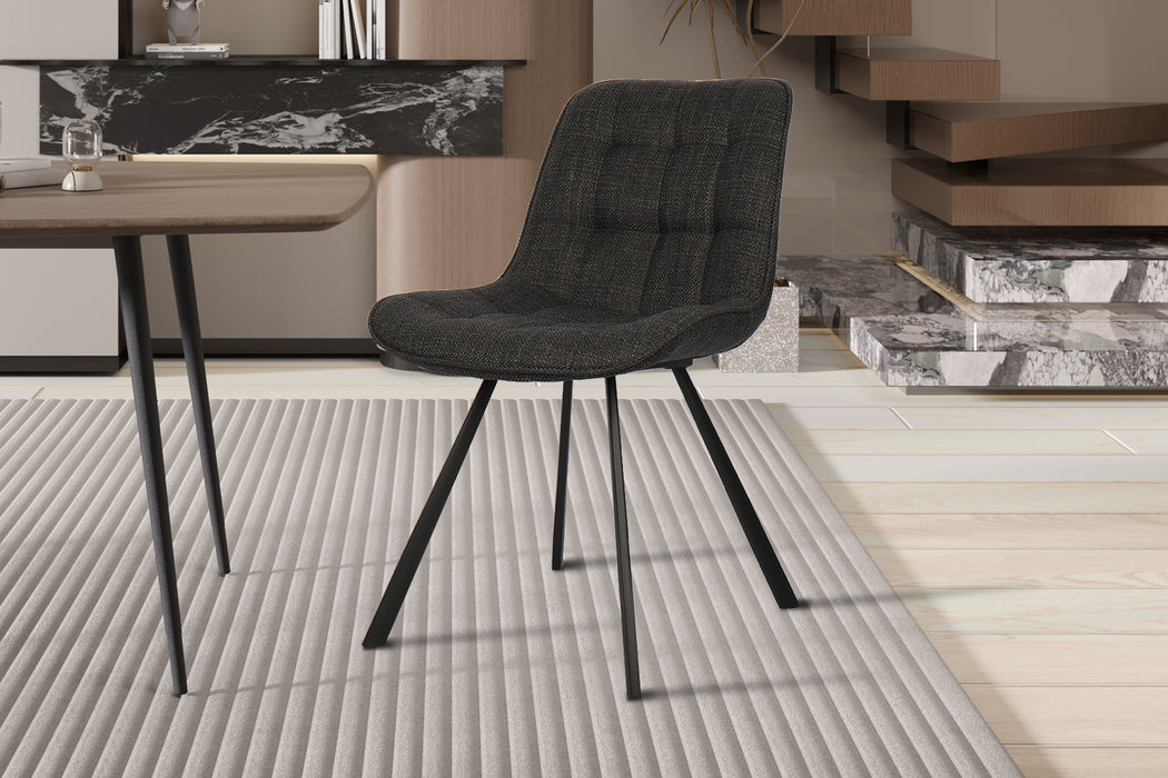 Stoel 'Ariba' Stof Ote Montego 460 Donkergrijs (2 per doos)