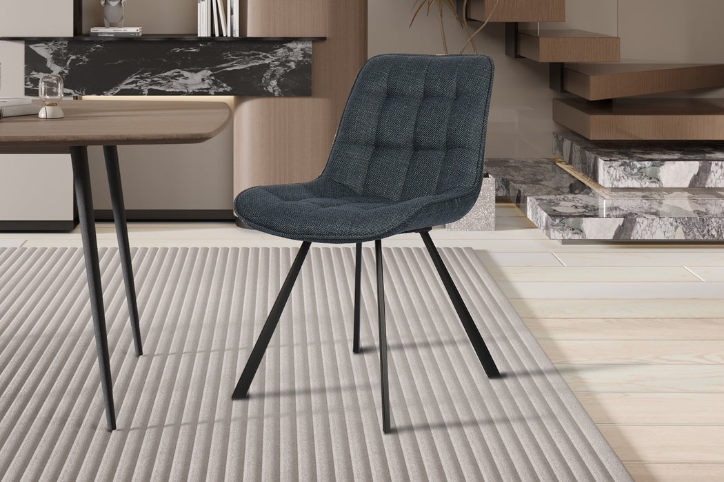 Stoel 'Ariba' Stof Ote Montego 303 Donkerblauw (2 per doos)