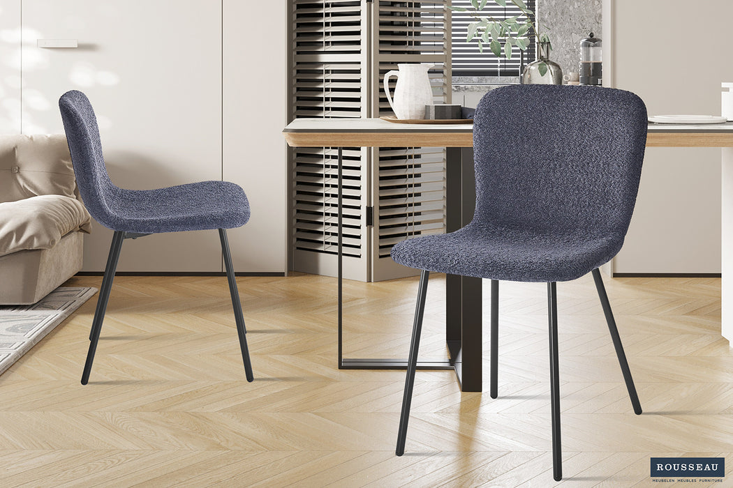 Stoel 'Susan' Bouclé Donkergrijs (2 per doos)