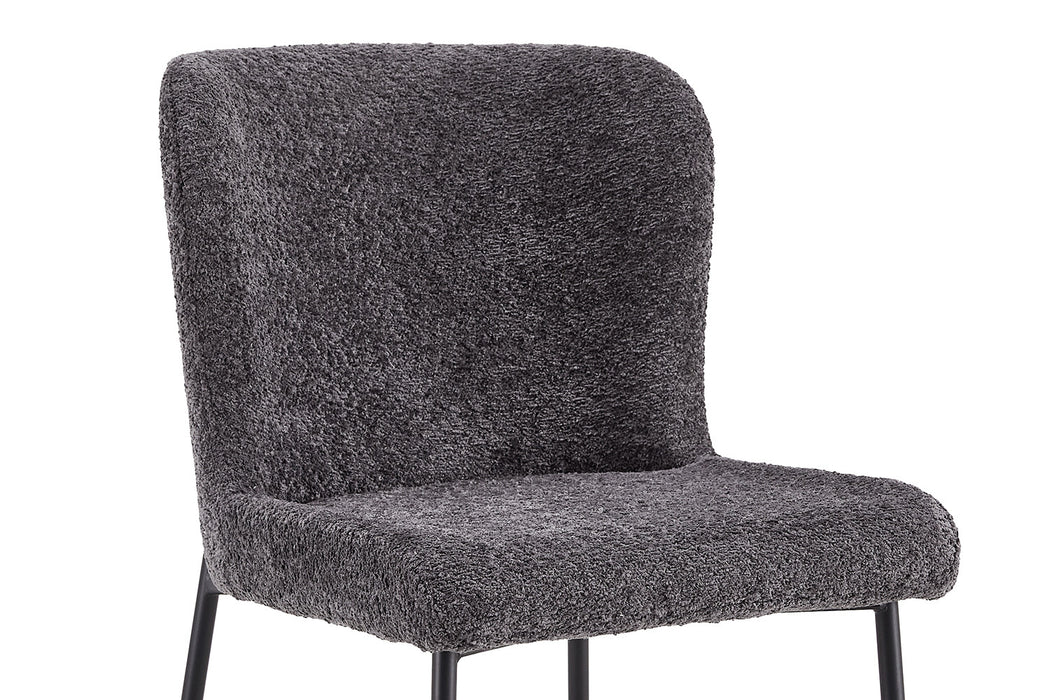 Stoel 'Lisa' Bouclé Donkergrijs (2 per doos)