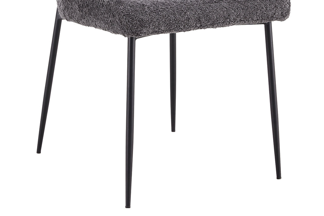 Stoel 'Lisa' Bouclé Donkergrijs (2 per doos)