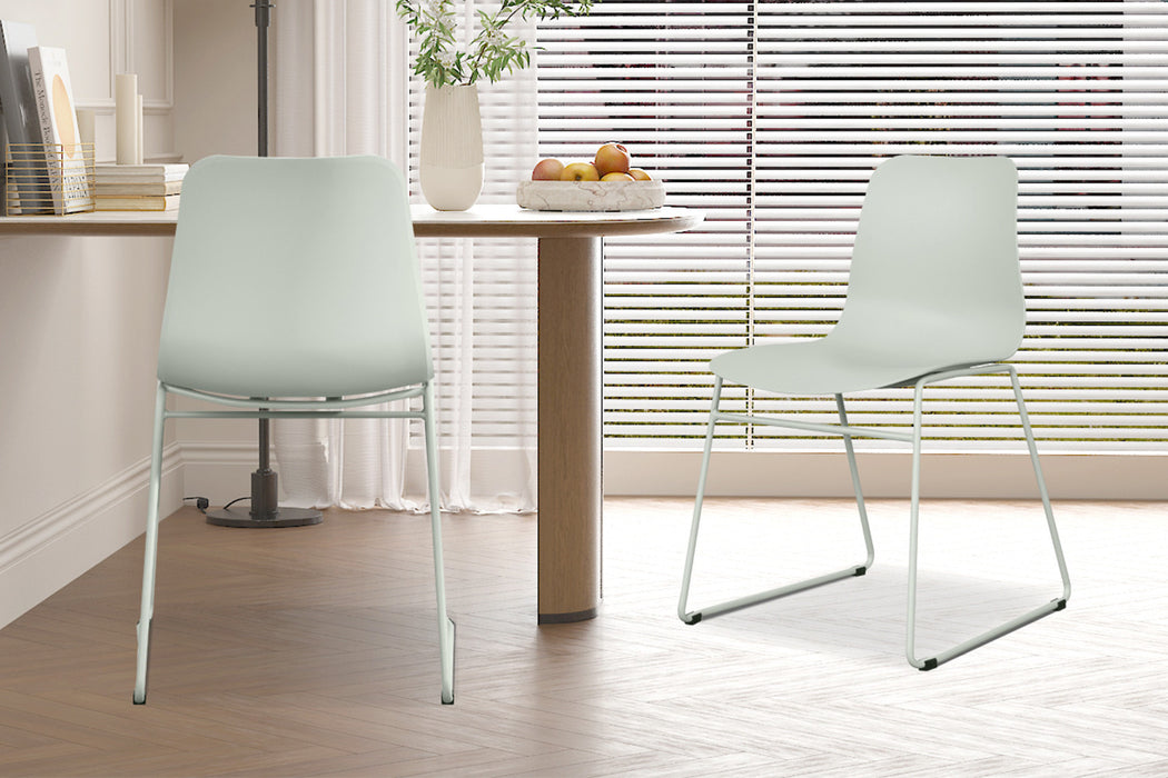 Stoel 'Marie' PP Grijs-Groen (2 per doos)