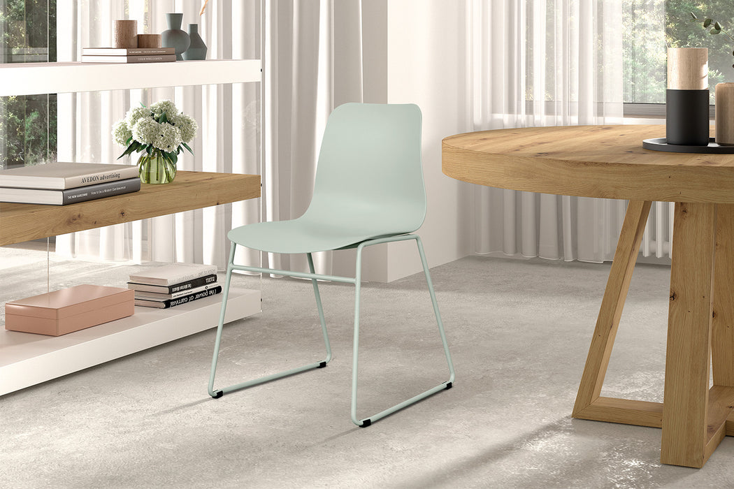 Stoel 'Marie' PP Grijs-Groen (2 per doos)