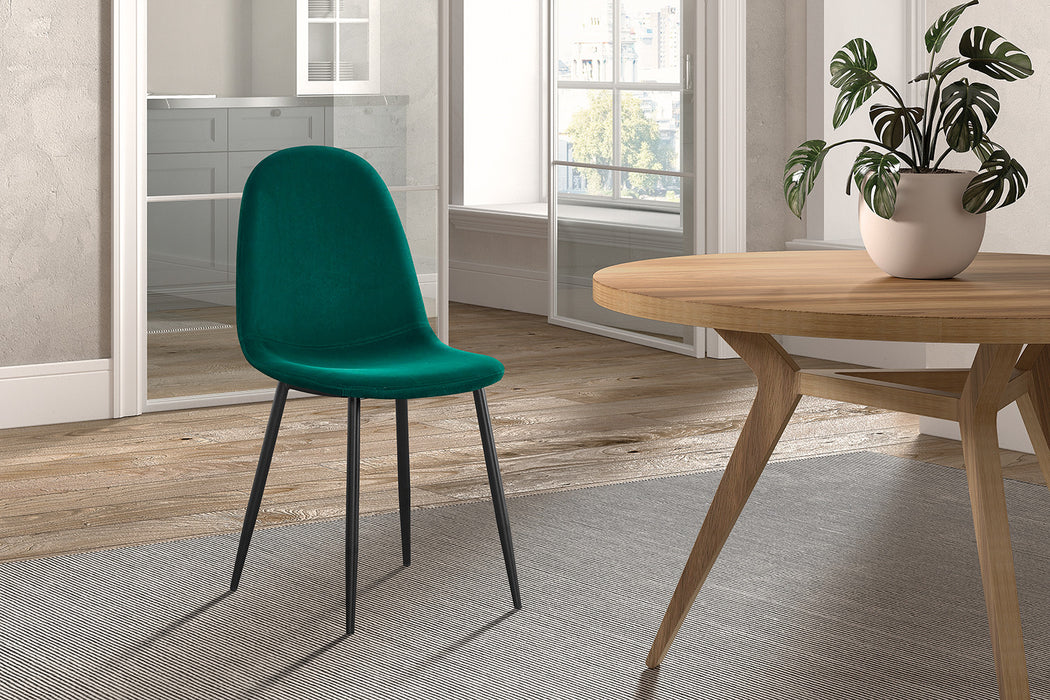 Stoel 'Boy' Fluweel Groen (2 per doos)