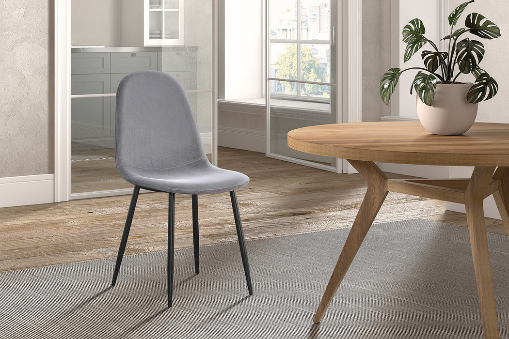 Stoel 'Boy' Fluweel Grijs (4 per doos)