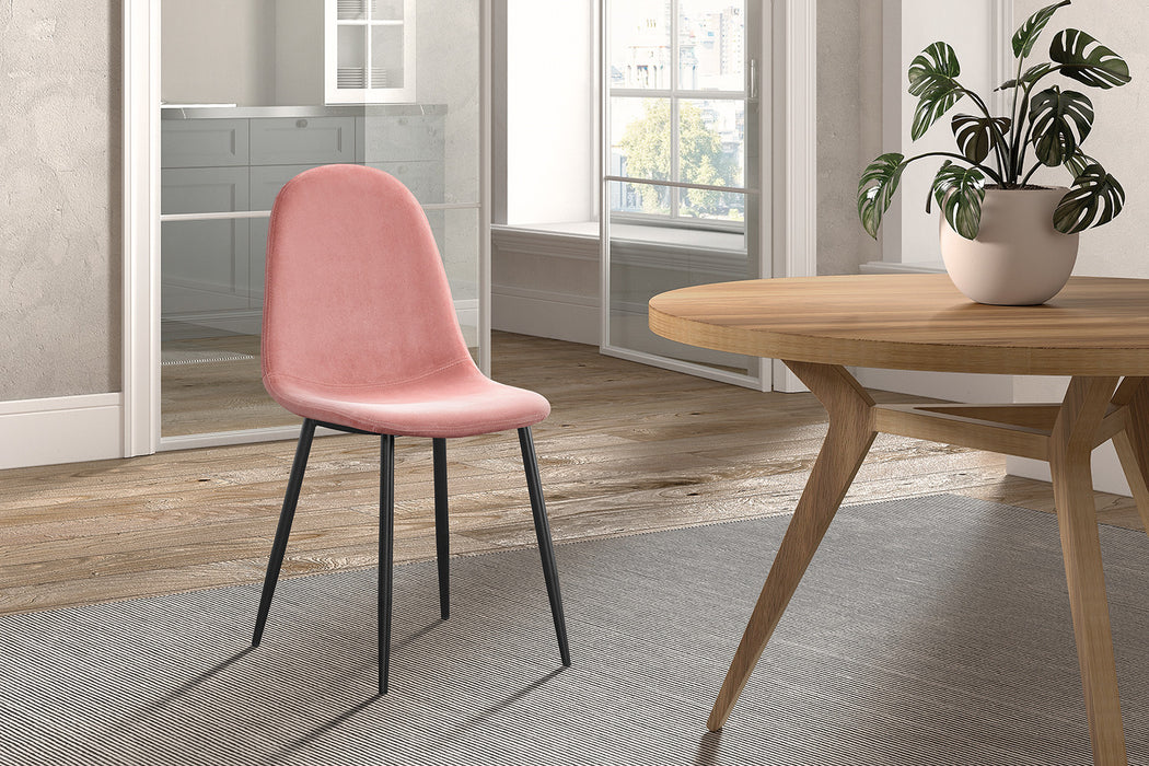 Stoel 'Boy' Fluweel Roze (4 per doos)