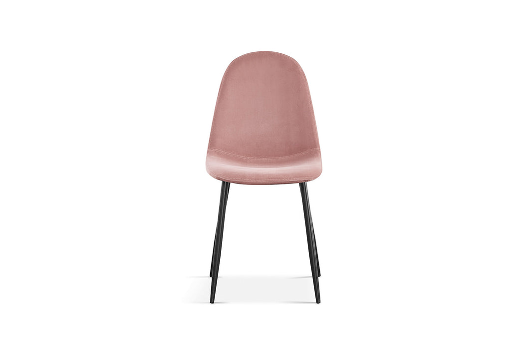 Stoel 'Boy' Fluweel Roze (4 per doos)
