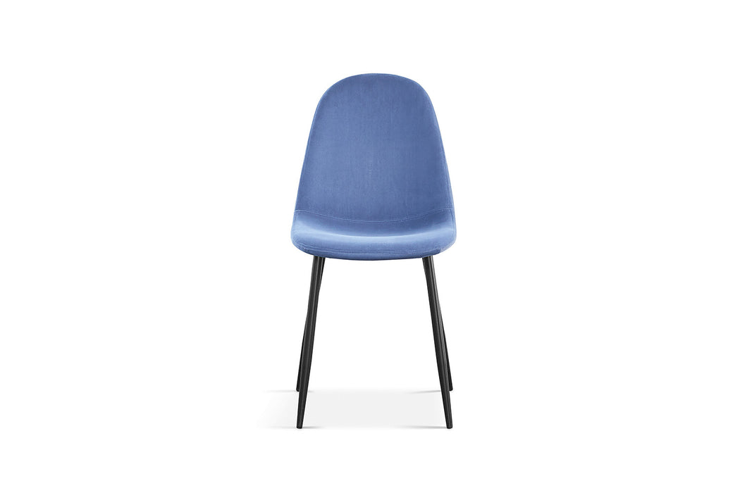 Stoel 'Boy' Fluweel Lichtblauw (4 per doos)