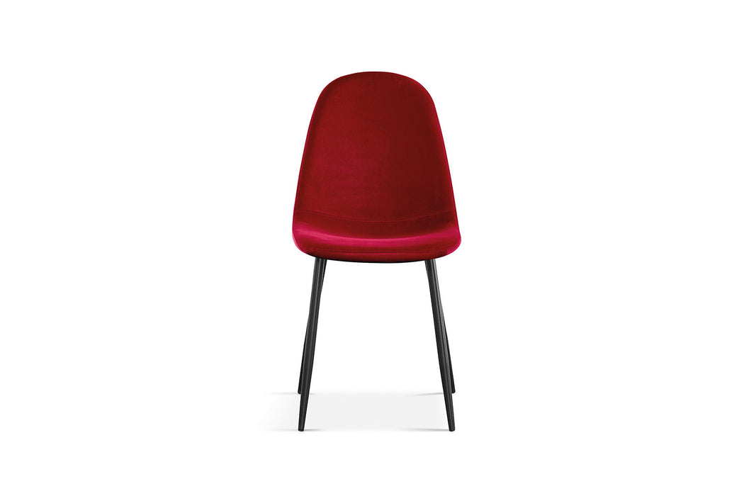 Stoel 'Boy' Fluweel Bordeaux (4 per doos)