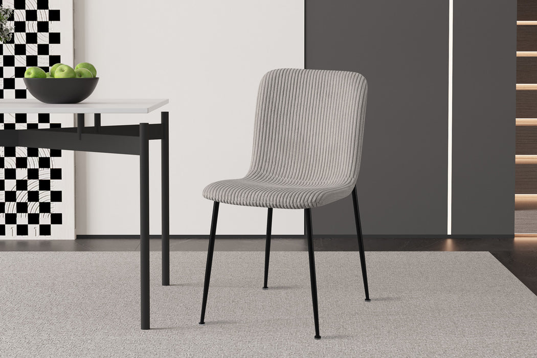 Stoel 'Alice' Corduroy Lichtgrijs (2 per doos)