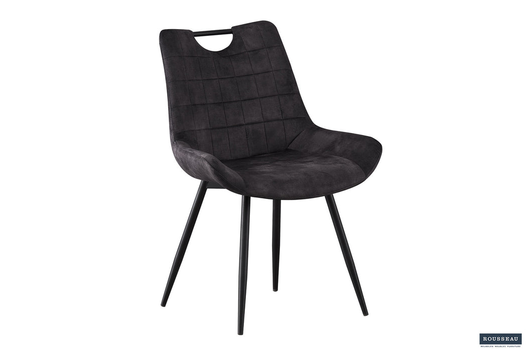 Stoel 'Nina' Fluweel Grijs (2 per doos)