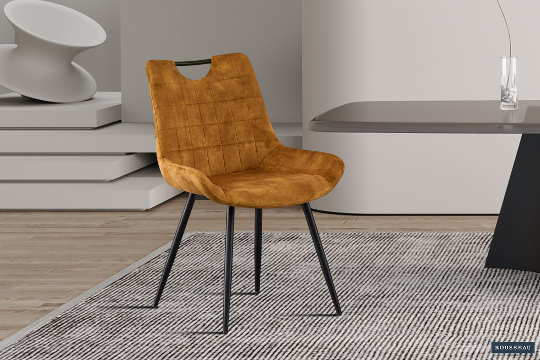 Stoel 'Nina' Fluweel Goud (2 per doos)