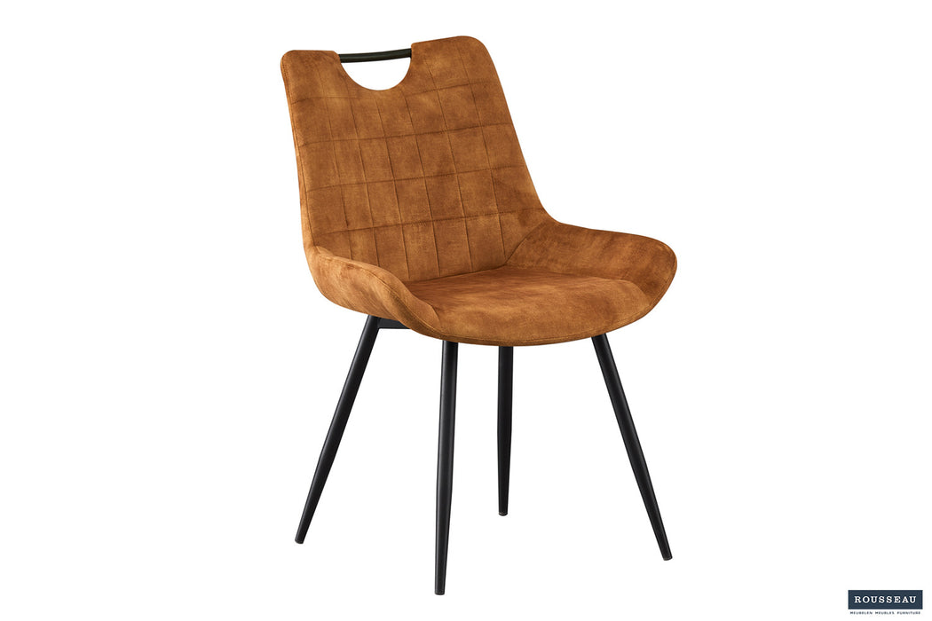 Stoel 'Nina' Fluweel Goud (2 per doos)