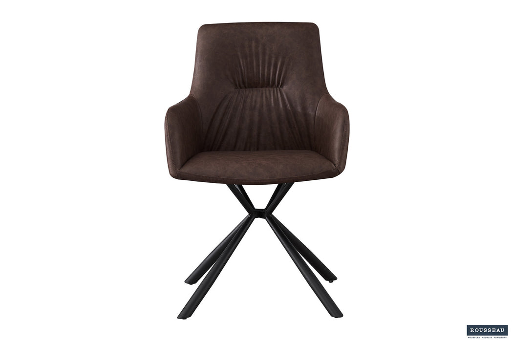 SALE - Stoel 'Lyra' PU Bruin (2 per doos)