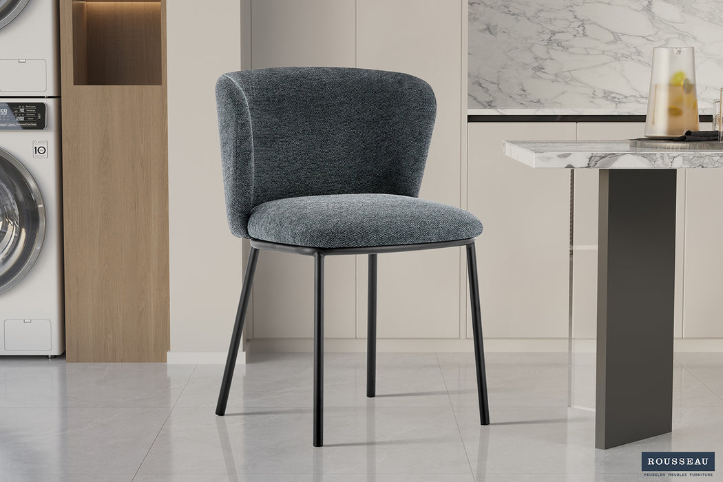 Stoel 'Arthur' Stof Ote Belfast 39 Donkergrijs (2 per doos)