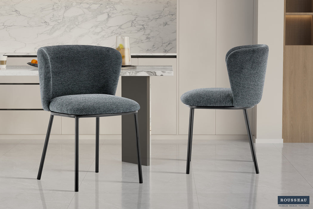 Stoel 'Arthur' Stof Ote Belfast 39 Donkergrijs (2 per doos)