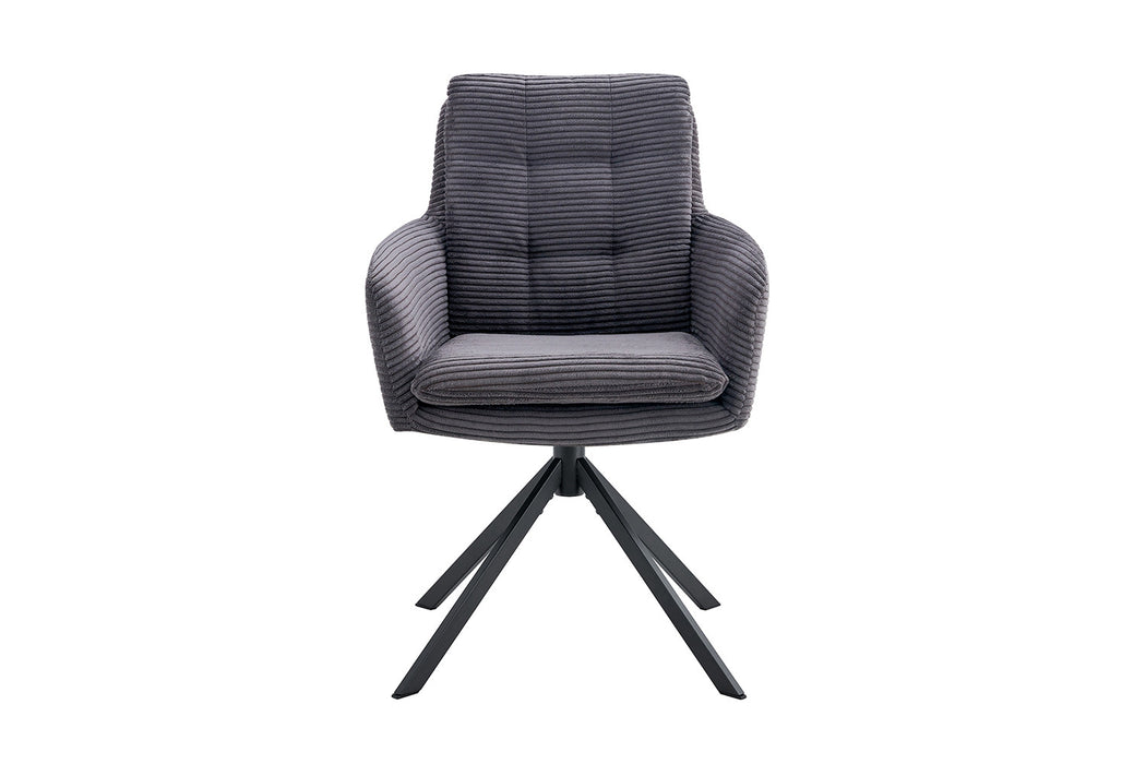 Stoel 'Luna' Draaibaar tot 0 Corduroy Fabb Hyper 16 Grijs (2 per doos)
