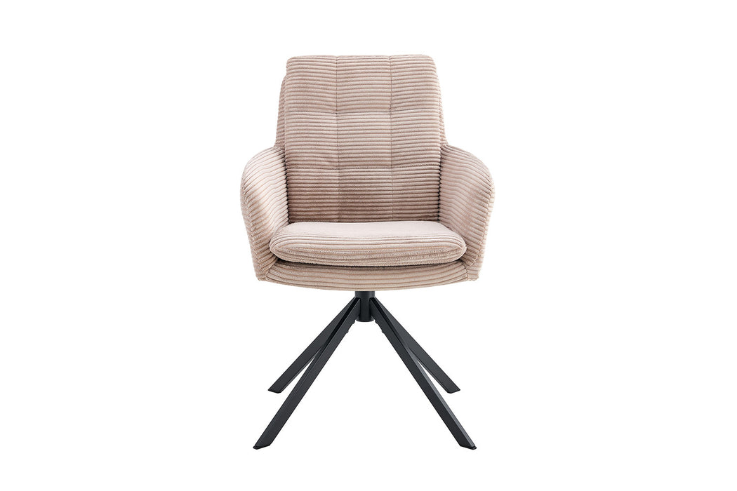 Stoel 'Luna' Draaibaar tot 0 Corduroy Fabb Hyper 38 Zand (2 per doos)