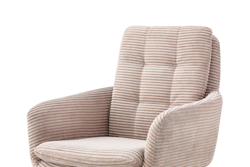 Stoel 'Luna' Draaibaar tot 0 Corduroy Fabb Hyper 38 Zand (2 per doos)