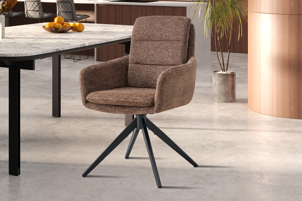 Stoel 'Lisold' Draaibaar tot 0 Stof Fabb Raven 45 Bruin (2 per doos)