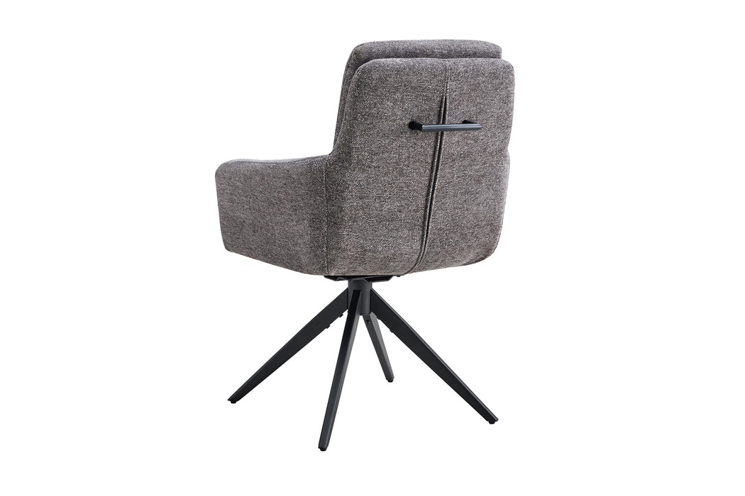 Stoel 'Lisold' Draaibaar tot 0 Stof Fabb Raven 13 Donkergrijs (2 per doos)