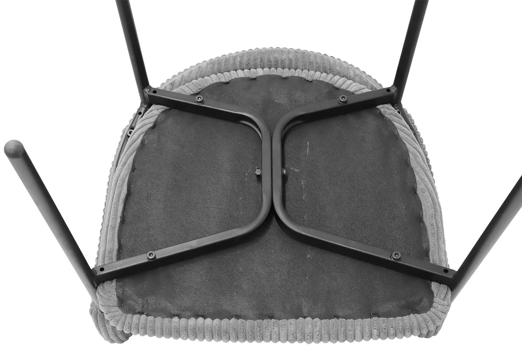 Stoel 'Hugo' Corduroy Donkergrijs (2 per doos)